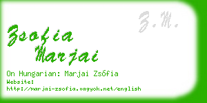 zsofia marjai business card